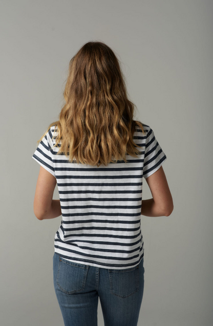 Basic Crew Neck Stripe Tee (C1378-26-S25)