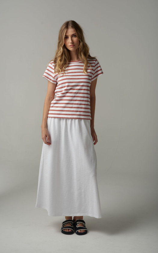 Basic Crew Neck Stripe Tee (C1378-26-S25)