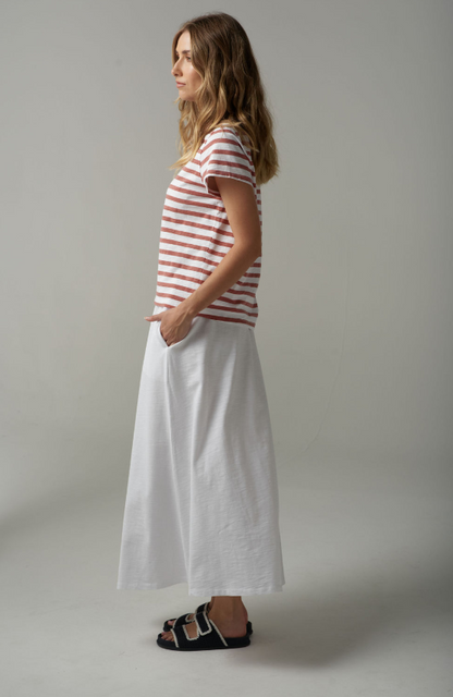 Basic Crew Neck Stripe Tee (C1378-26-S25)