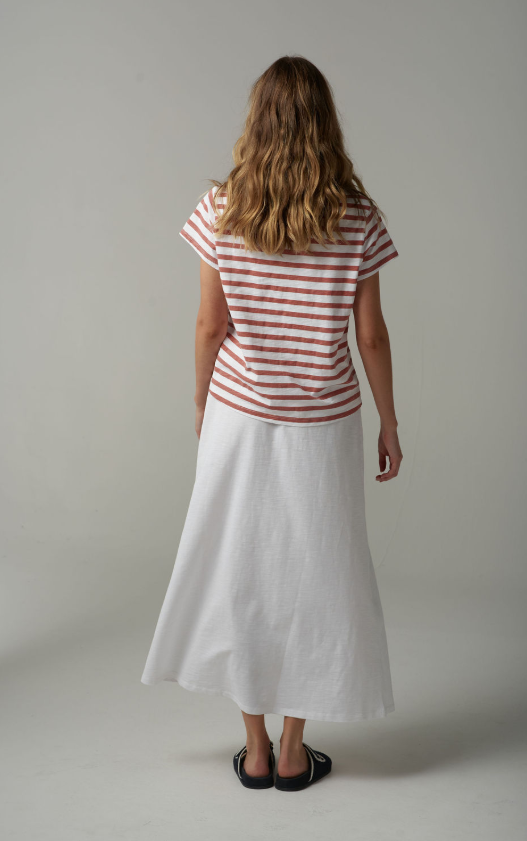 Basic Crew Neck Stripe Tee (C1378-26-S25)