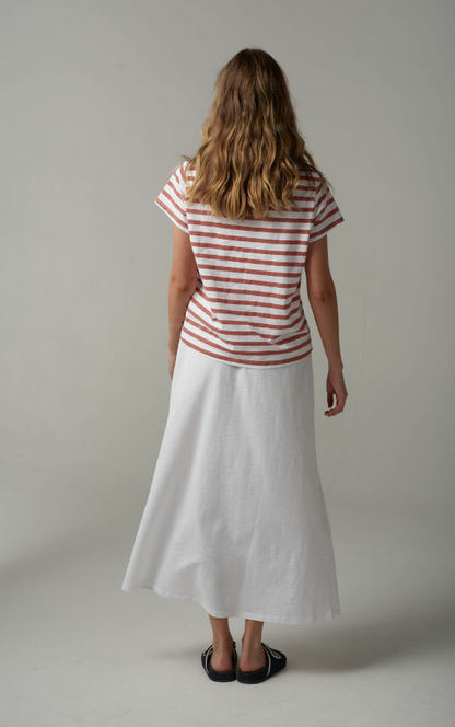 Basic Crew Neck Stripe Tee (C1378-26-S25)