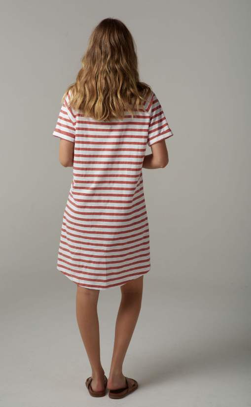 The Stripe Cotton Tee Shirt Dress (C1625-26-S25)