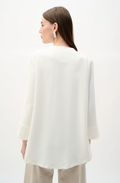 Woven Twill Swing Jacket With Statement Button (262063)