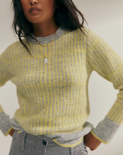 Fancy Knit Round Neck Sweater (125965)