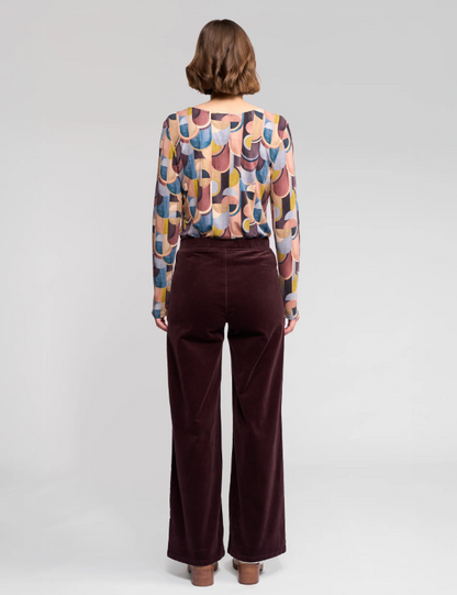 Wide Leg full Length Loft Cord Pull On (235M)