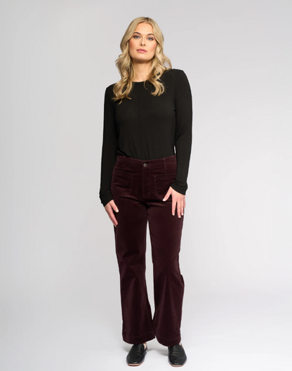 Straight Leg Ankle Cord Pant (5995AM)