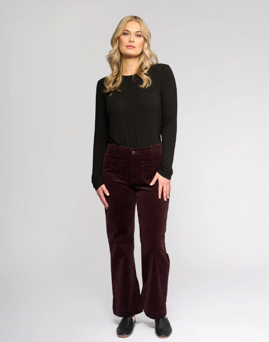 Straight Leg Ankle Cord Pant (5995AM)