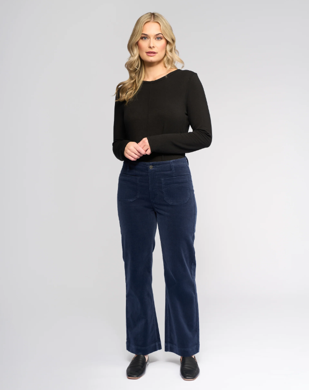 Straight Leg Ankle Cord Pant (5995AM)