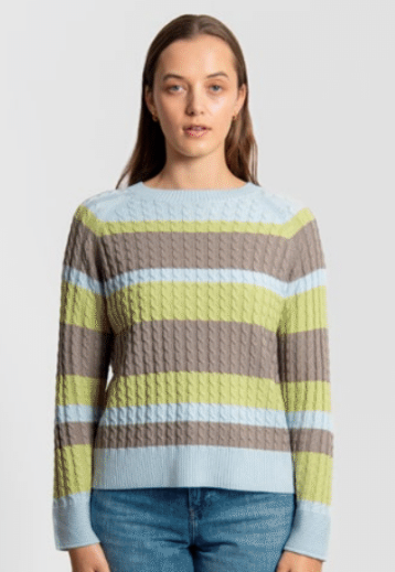 Cable Stripe Pullover (FK6031)