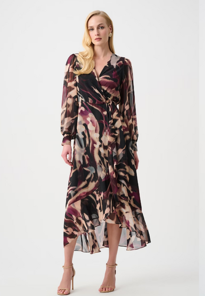Animal Print Puff Sleeve Dress (263739)