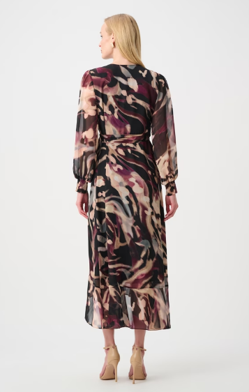Animal Print Puff Sleeve Dress (263739)