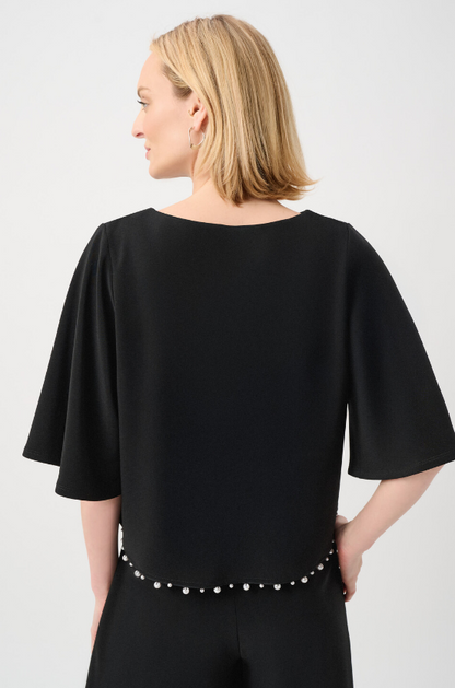 Jewel Embellished Boat Neck Pullover (263116)