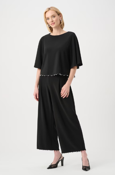 Jewel Embellished Boat Neck Pullover (263116)