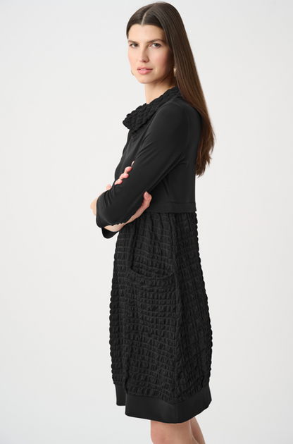 Jacquard And Silky Knit Cocoon Dress (243114)