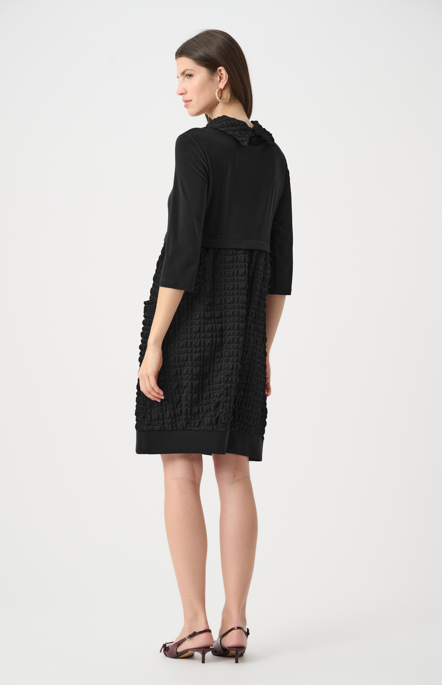 Jacquard And Silky Knit Cocoon Dress (243114)
