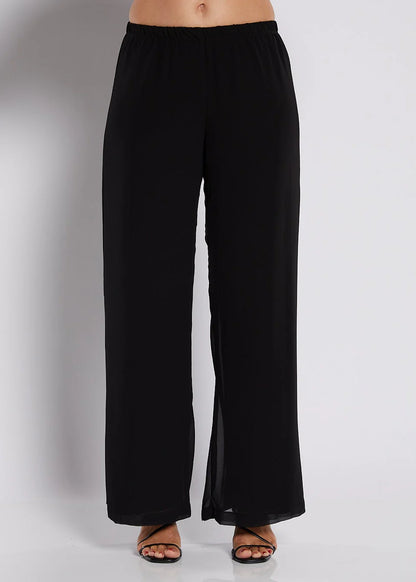 Chiffon Overlay Slinky Jersey Pants (Roma.W26)