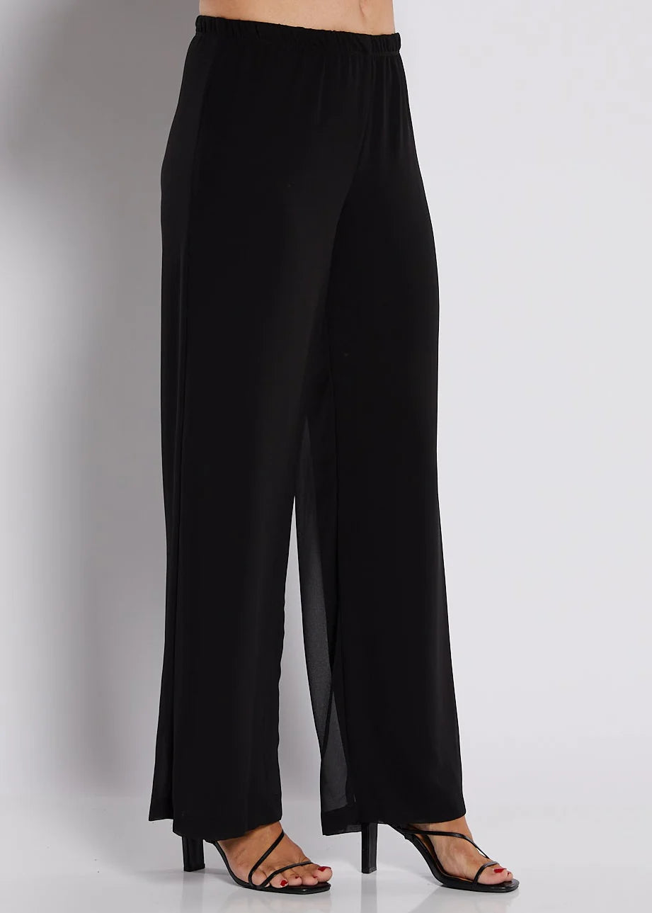 Chiffon Overlay Slinky Jersey Pants (Roma.W26)