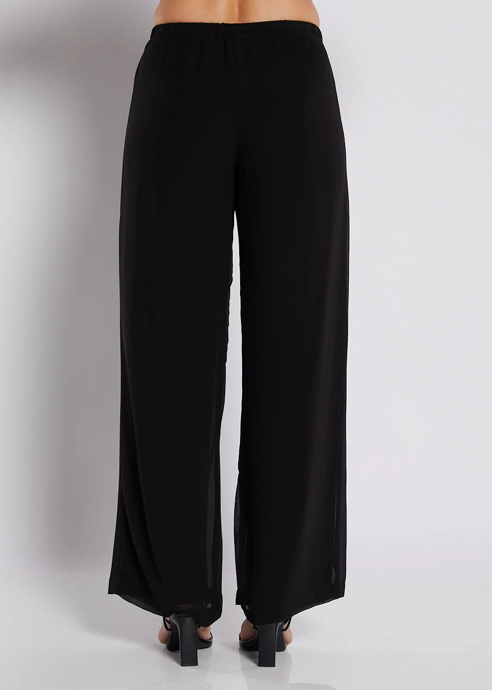 Chiffon Overlay Slinky Jersey Pants (Roma.W26)