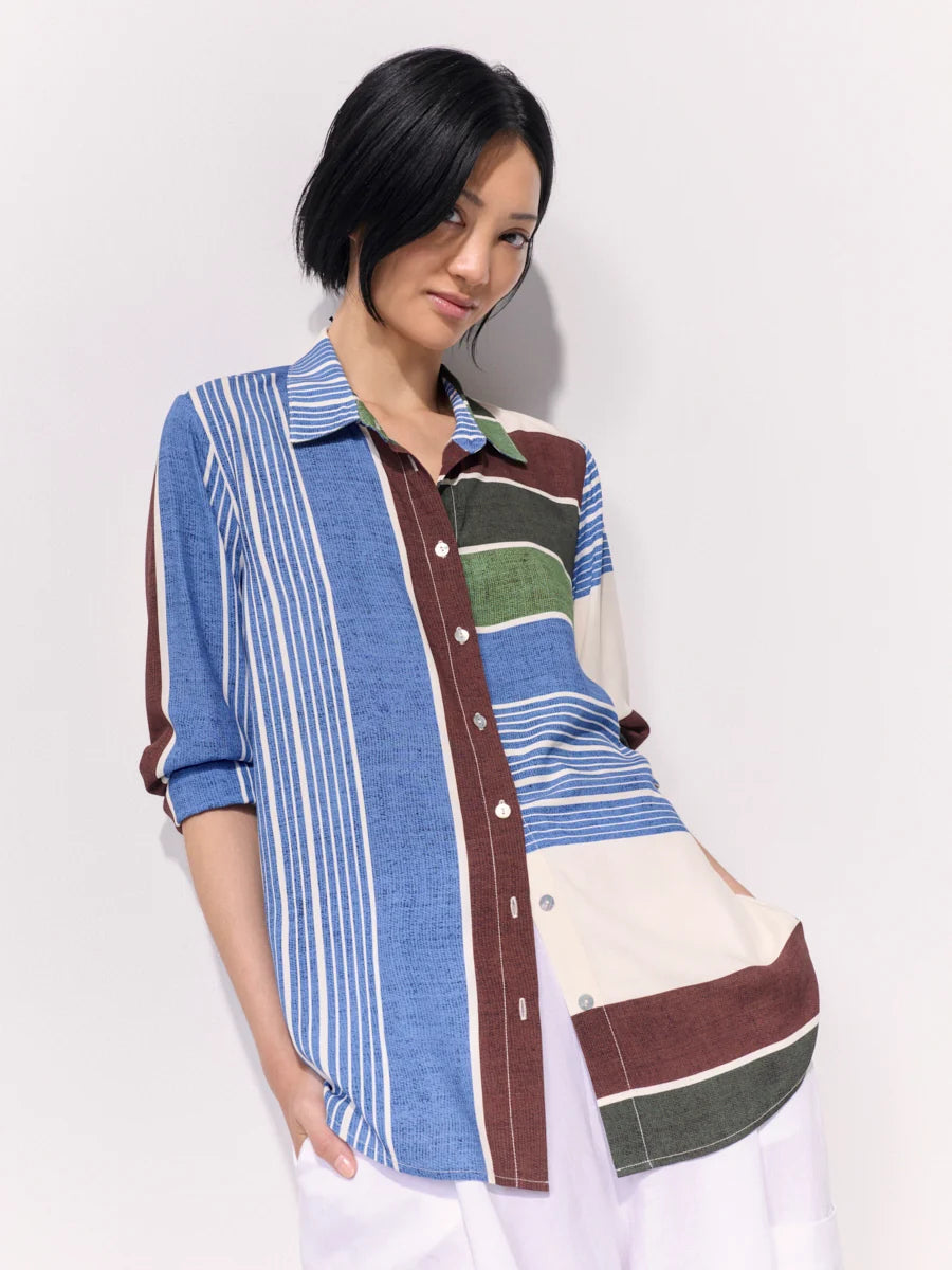 Seascape Stripe Shirt (YTMP4754)