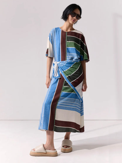 Seascape Stripe Dress (YTMP9385)