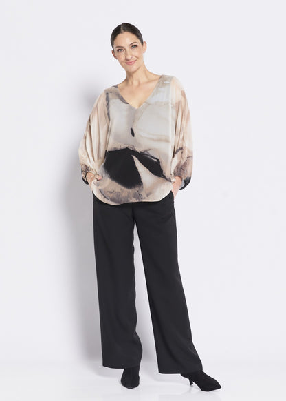 Vintage Chiffon Overlay Blouse (Crest.W26)