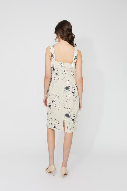 Floral Belted Sheath Dress (261246)