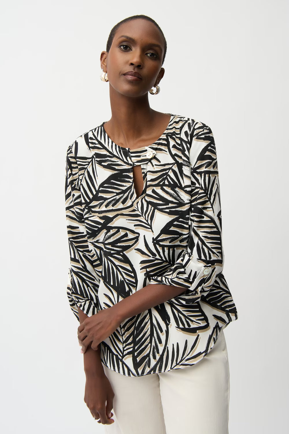 Floral Hip-length Top (261207)