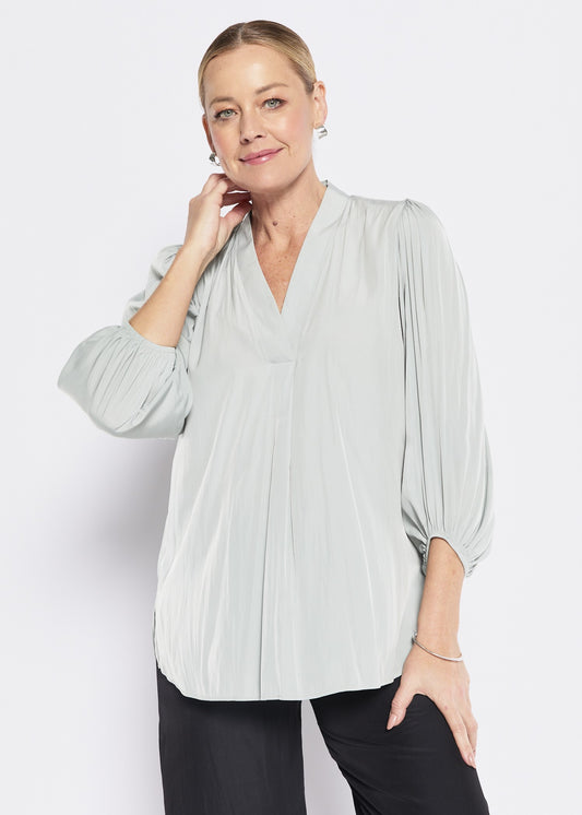 Lustre Technical Billow Blouse (Maple.W26)