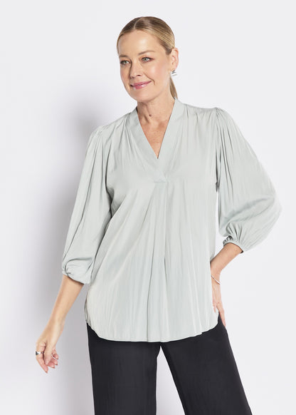 Lustre Technical Billow Blouse (Maple.W26)