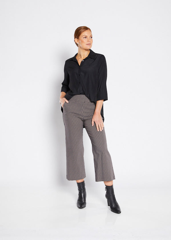 Signature Printed Bengaline Culotte (Ticket.W26)