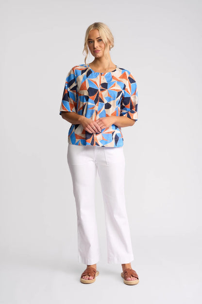 Athena Top Print (4517P)
