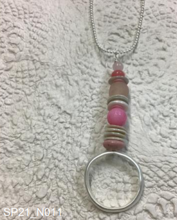 Silver Matte Circle Necklace (SN21-N011)